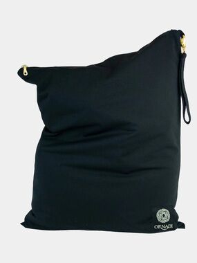 Ornadi Black Nylon Zip Pouch With Strap New Xl Travel Laundry 1 Bag